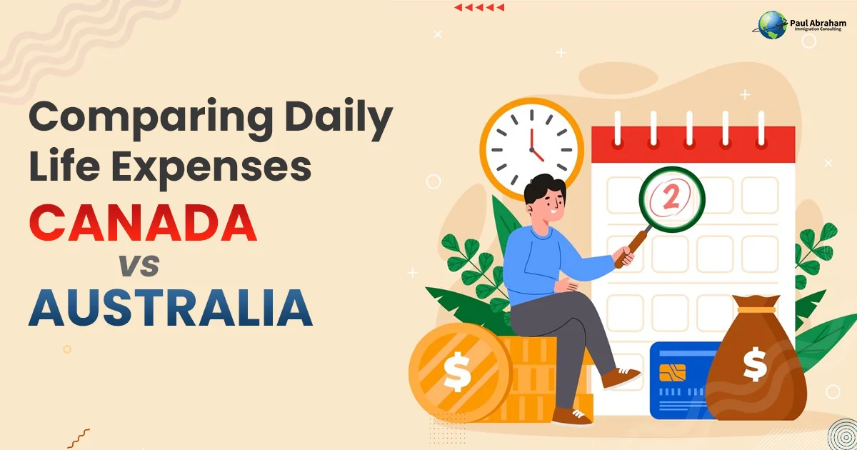 banner image of blog title Comparing Daily Expenses in Canada and Australia