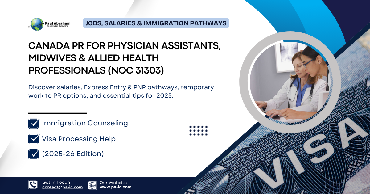 Canada PR for Physician Assistants, Midwives & Allied Health Professionals (NOC 31303)