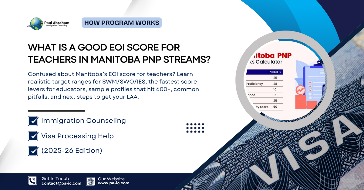 What Is a Good EOI Score for Teachers in Manitoba PNP Streams?