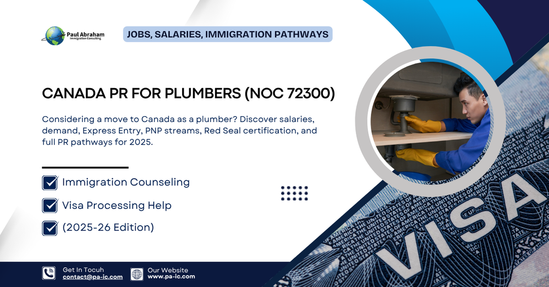 Canada PR for Plumbers (NOC 72300) – Jobs, Salaries, Immigration Pathways
