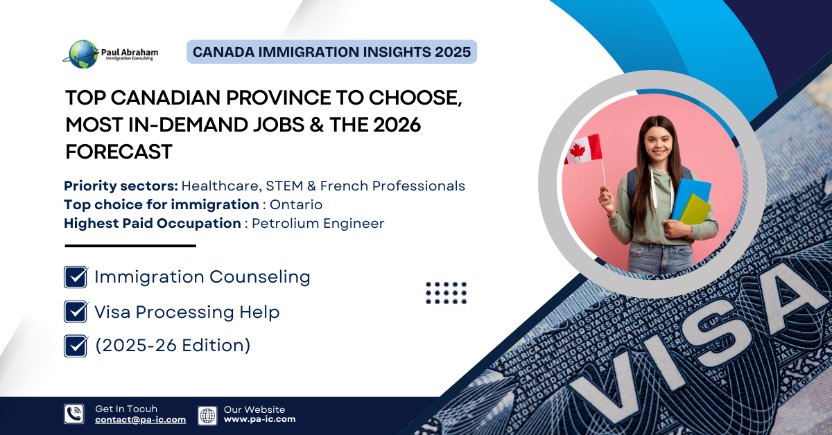 Canada Immigration Insights 2025: Top Provinces to Choose, Most In-Demand Jobs & the 2026 Forecast