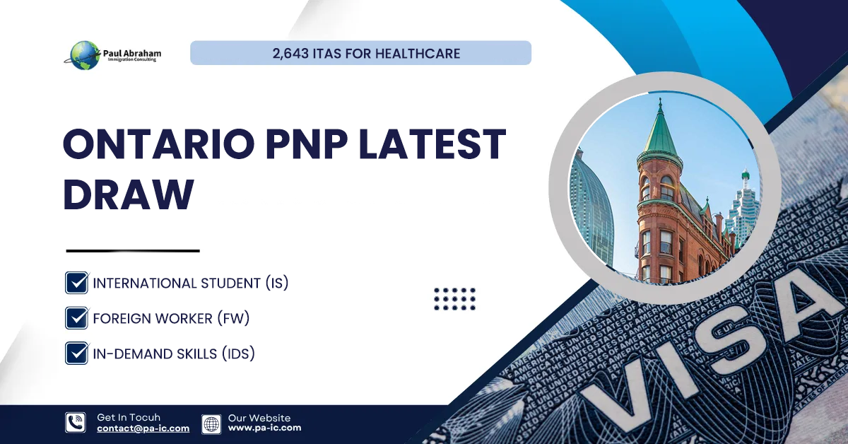 ontario pnp latest draw for healthcare workers