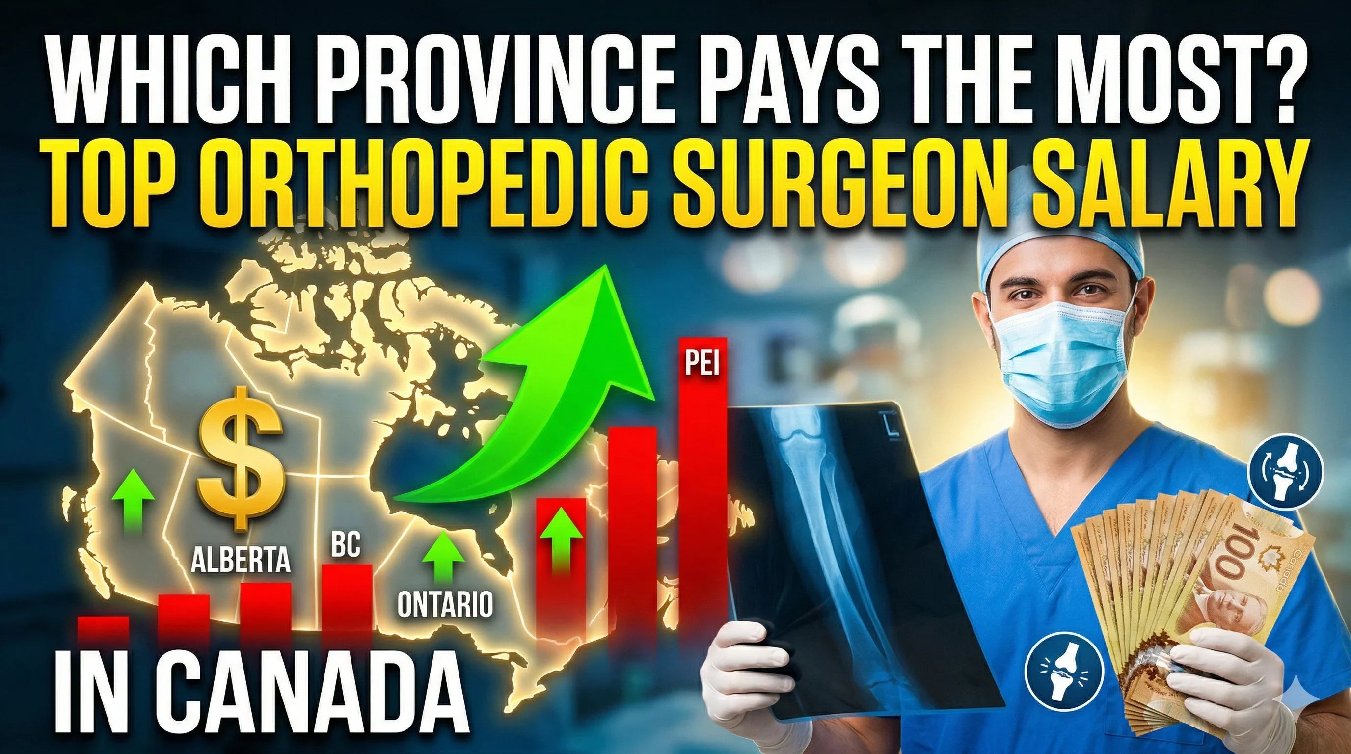 Orthopedic Surgeon Salary In Canada By Province: What Experienced Surgeons Can Expect In 2026