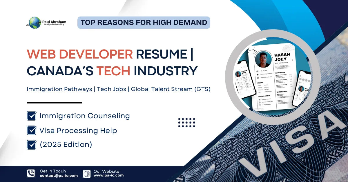 web developer resume for canada pr for job 